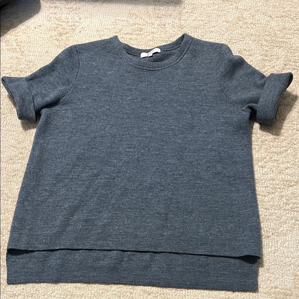 Madewell Heather Blue Blouse